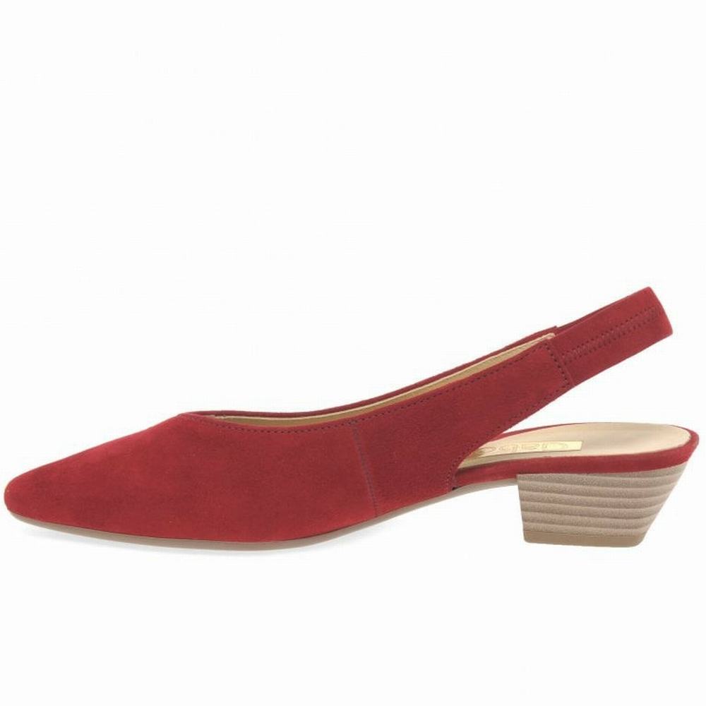 Sandalias Tacones Gabor Heathcliff Destalonadas Court Mujer Rojas | ES0002970