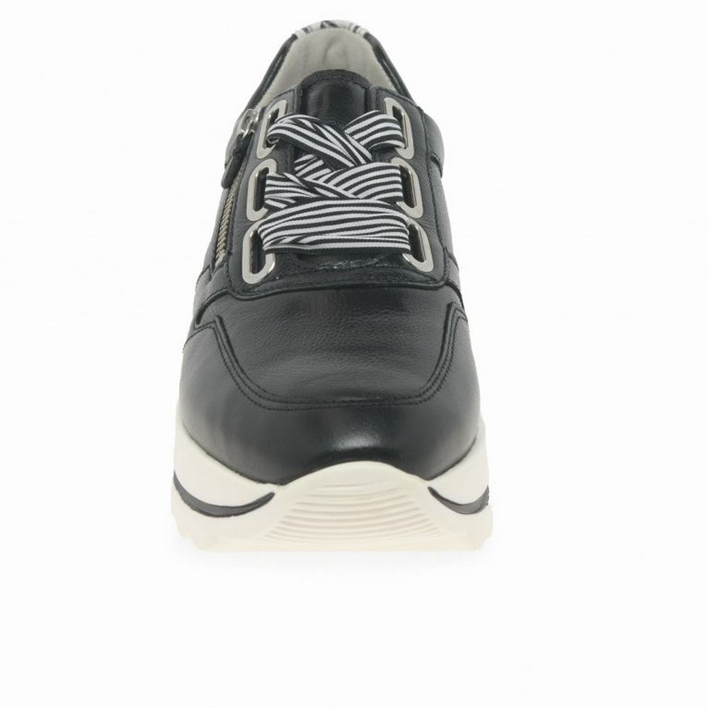 Zapatillas Gabor Lattice Mujer Negras Blancas | ES0001348