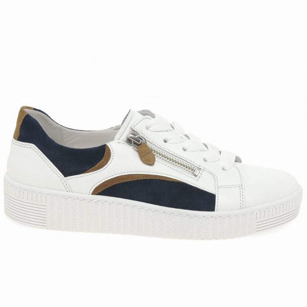 Zapatillas Gabor Wemo Mujer Blancas Azules | ES0001305