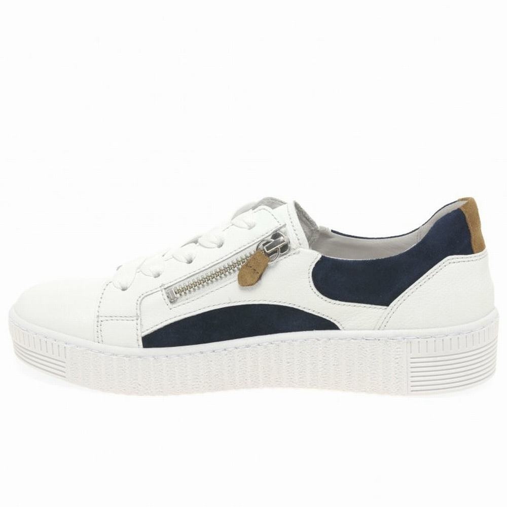 Zapatillas Gabor Wemo Mujer Blancas Azules | ES0001305